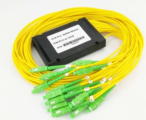 100 * 80 * 10 มม. 1 X 16 SM LSZH ไฟเบอร์ออปติก PLC Splitter