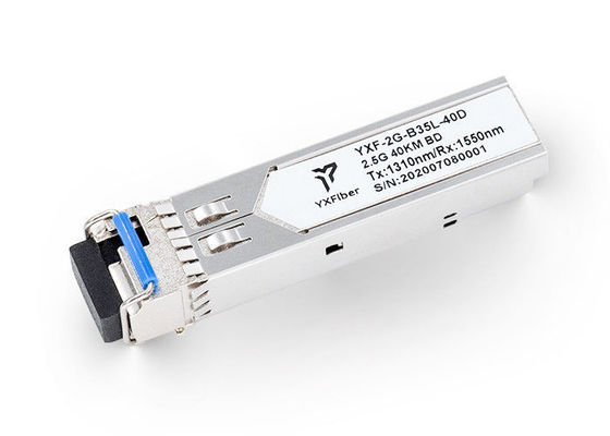 20km LCDDM 1310nm 1550nm 2.5G SFP ตัวรับส่งสัญญาณออปติคอล