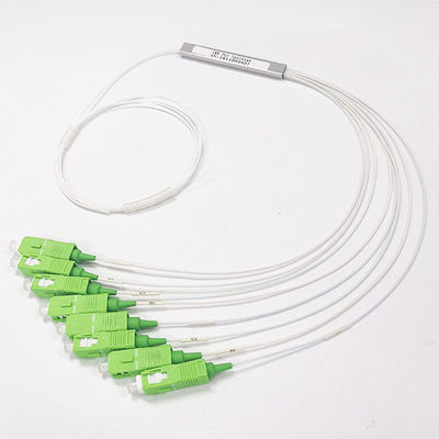 สายเคเบิลท่อแน่น 0.9 มม. ขั้วต่อ SC APC ตัวแยกไฟเบอร์ออปติก PLC