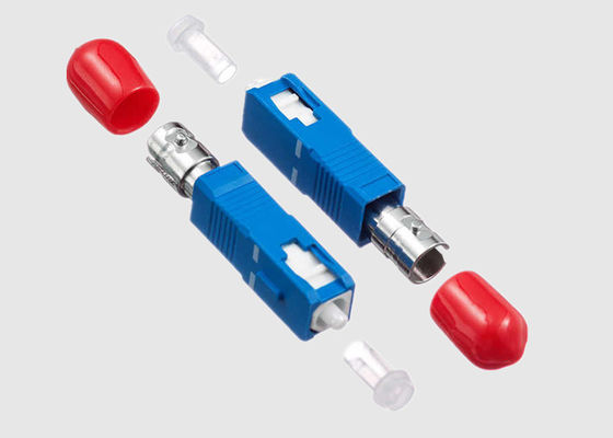 Simplex ST UPC Male ถึง SC UPC Female Fiber Optic Cable Adapter