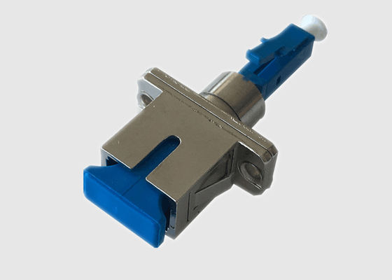 Blue Hybrid Coupler Singlemode Simplex LC เป็น SC Adapter