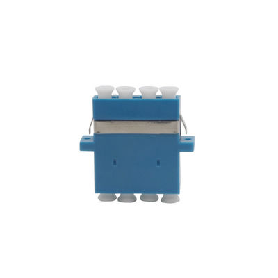 CE อนุมัติ SM MM OM3 4 คอร์ Quad LC Fiber Optic Adapter